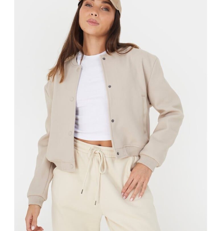 Дамско яке -  95508 - Полиестер - Бежов BRAVE SOUL