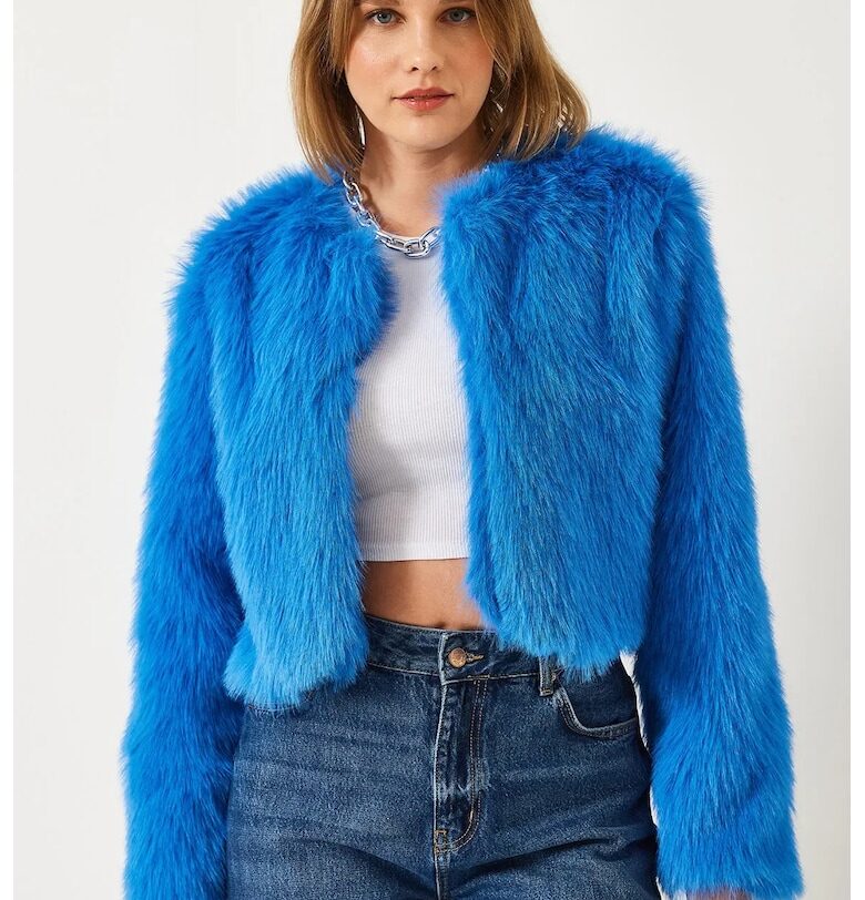 Дамско яке - HiCCUP - Флийс - Кралско синьо Bianco Lucci