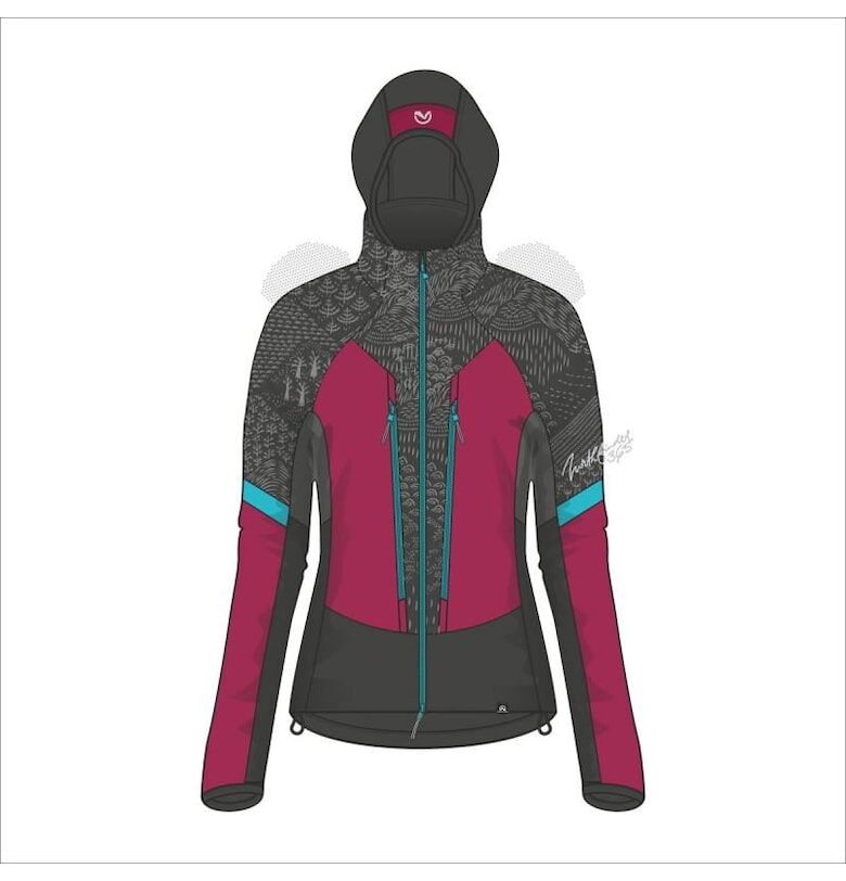 Дамско яке  Krizna BU-48101SKP - Червено черно - NORTHFINDER