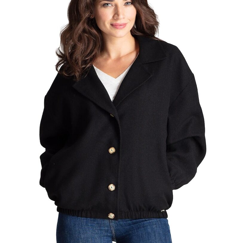 Дамско яке  L075 - Черно - Полиестер/Вискоза - SM Lenitif