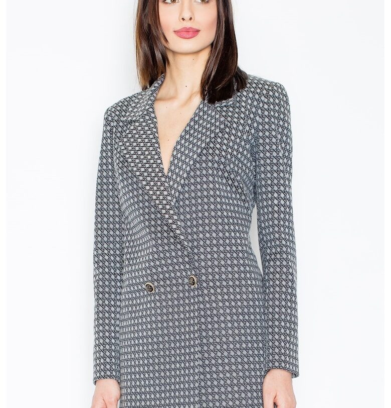 Дамско яке  M437 - Полиестер/Еластан - Сиво - Figl