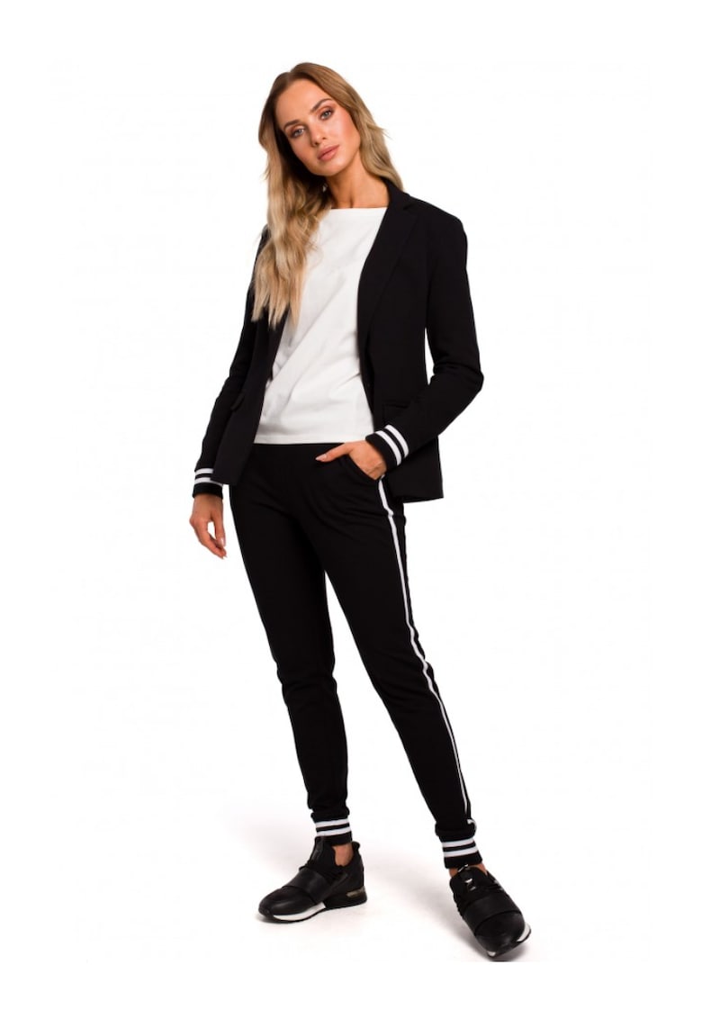 Дамско яке - Памук/Еластан - Черно MOE