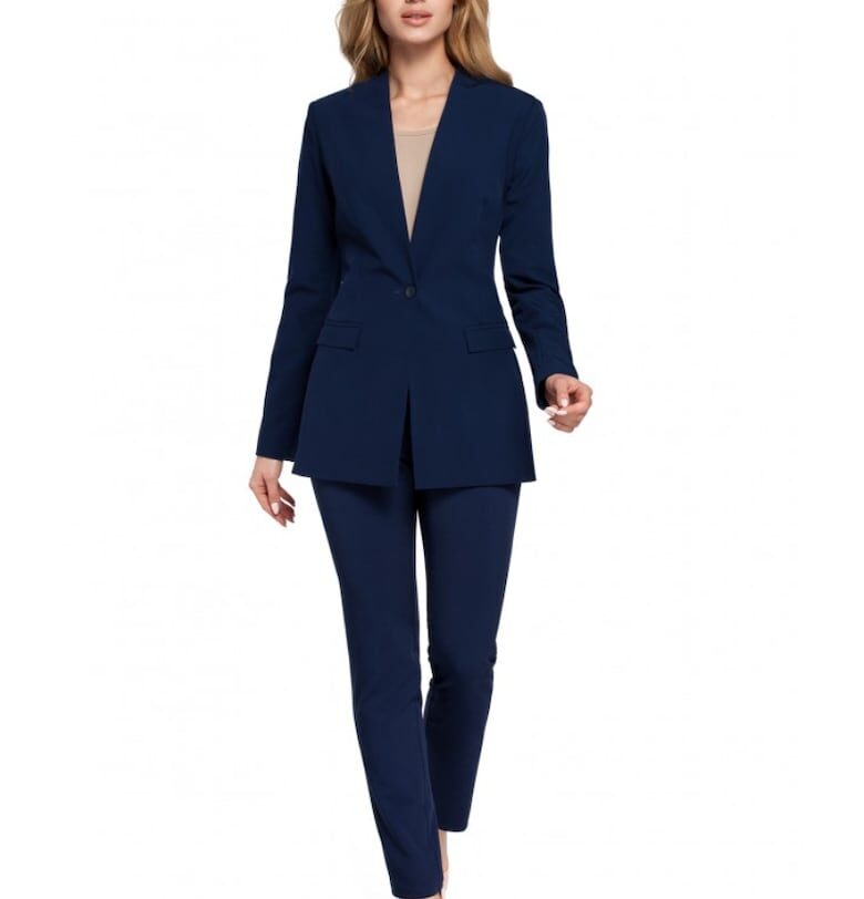 Дамско яке -  Полиестер/васкоза - Тъмносиньо MOE