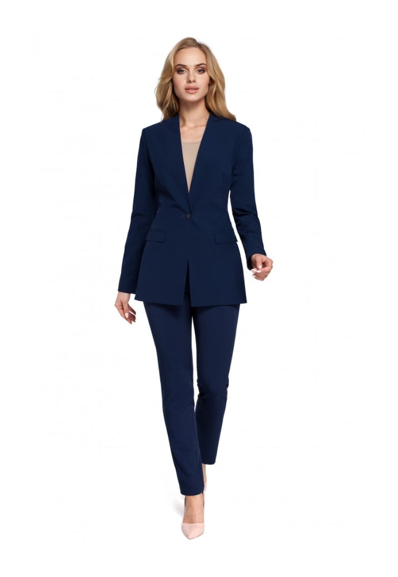 Дамско яке - Полиестер/васкоза - Тъмносиньо MOE