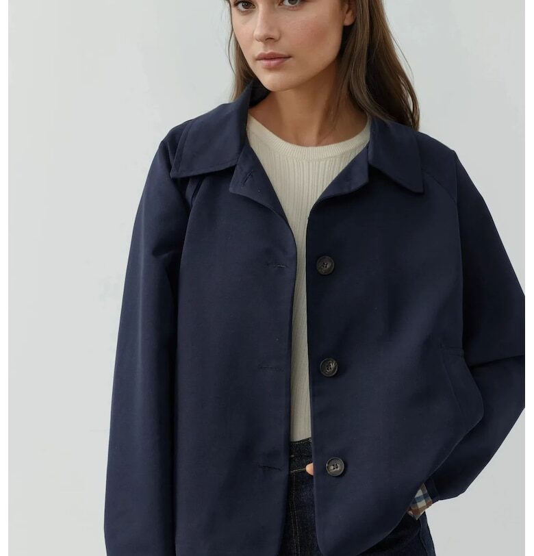 Дамско яке -  закопчаване с копчета - тъмносиньо - полиестер HiCCUP