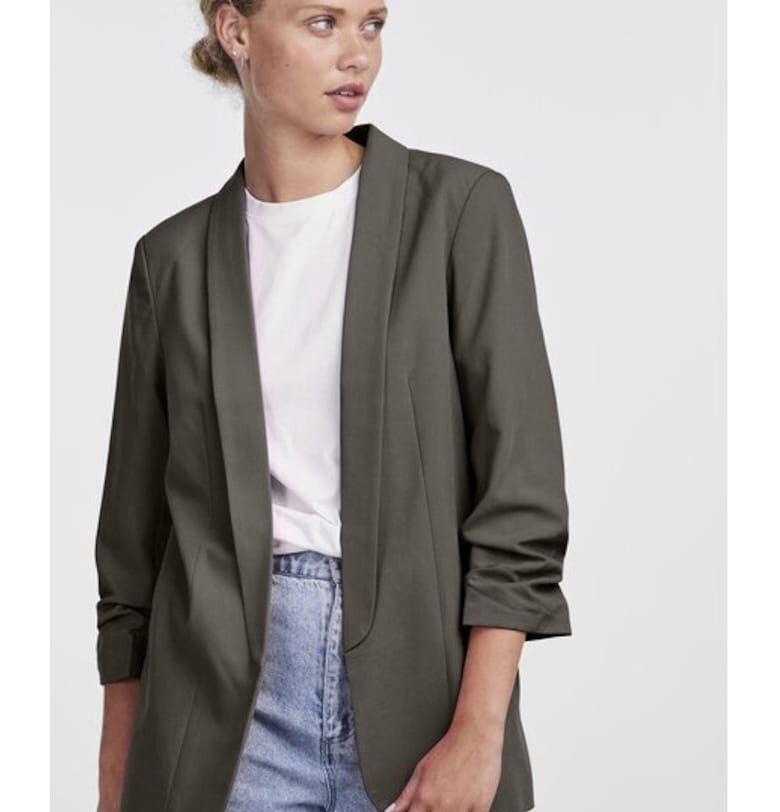 Дамско яке - парчета - 29652 - полиестер - кафяво Pieces