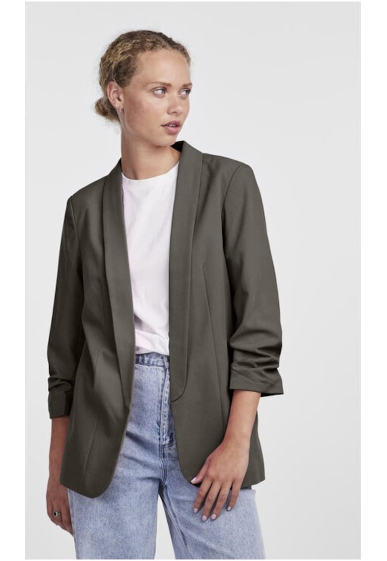 Дамско яке - парчета - 29652 - полиестер - кафяво Pieces