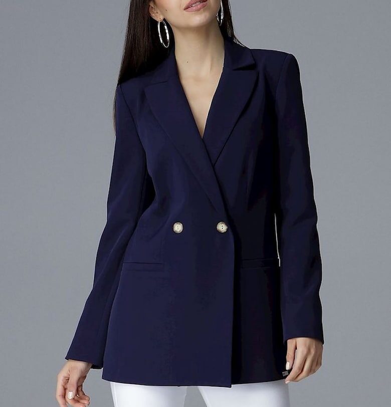 Дамско яке -  тъмносиньо - полиестер Figl