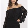 Дантелена блуза с деколте на раменете - Един размер Italy Moda