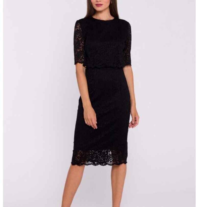 Дантелена рокля с двоен топ Stylove