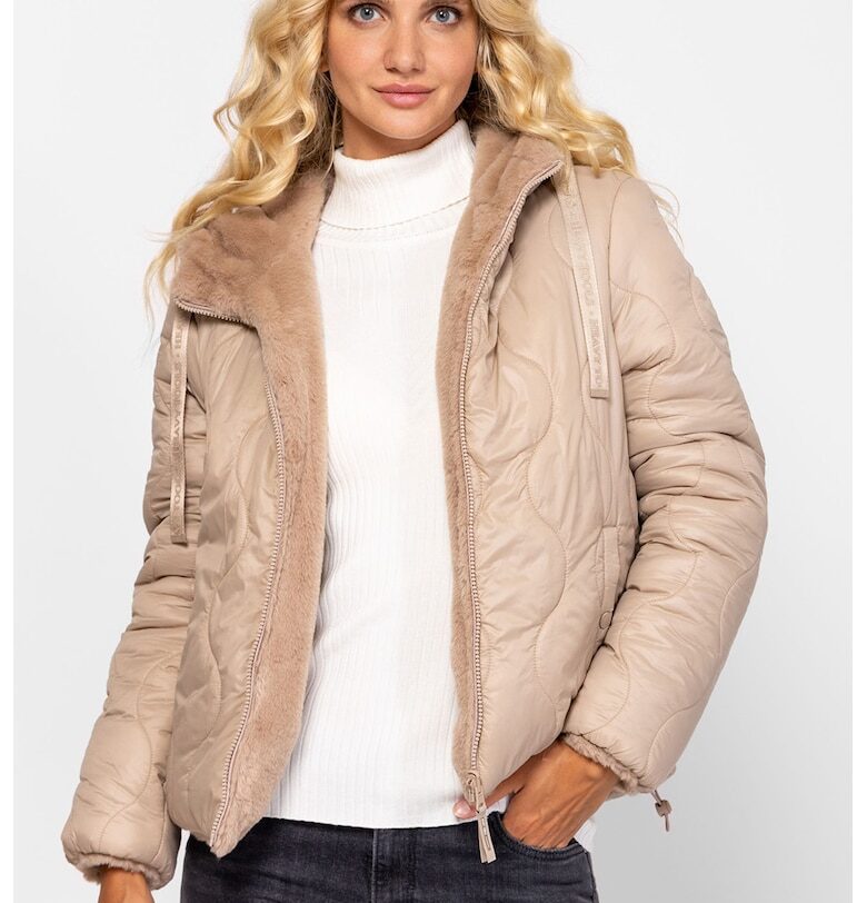 Двулицево зимно яке Nicar с еко пух - Слонова кост Heavy Tools