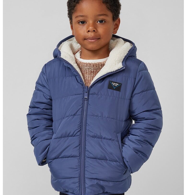 Двулицево зимно яке - Прашно синьо/Светло кафяво sOliver