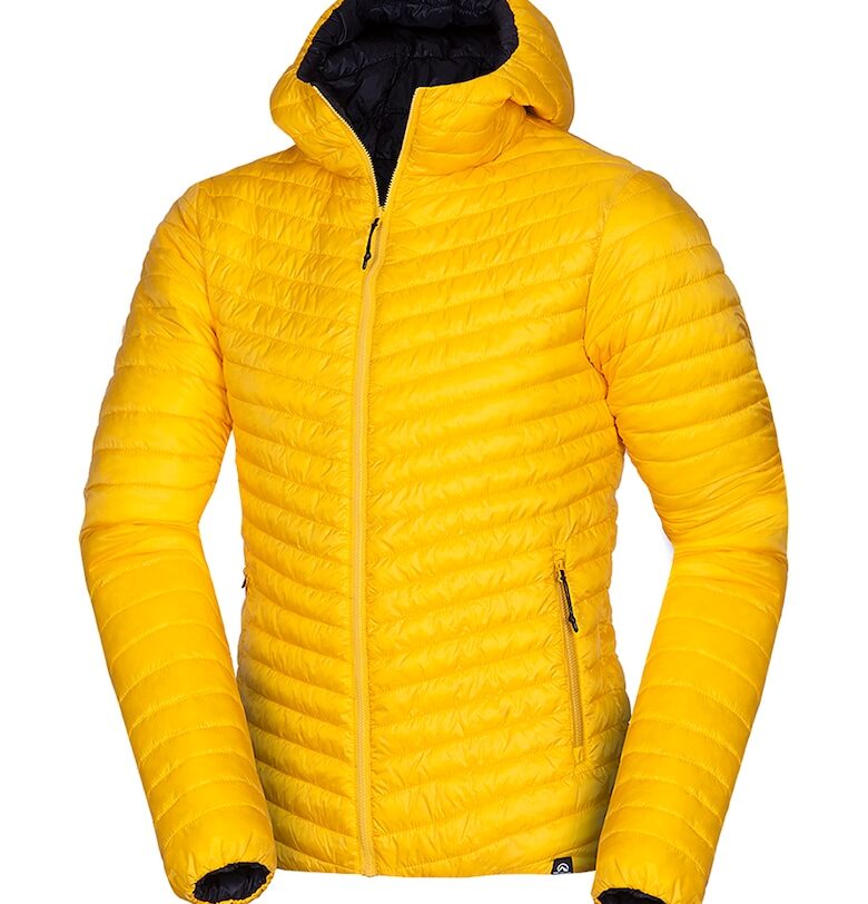 Двулицево зимно яке за трекинг Dan - Шафраново жълто/Избеляло черно NORTHFINDER