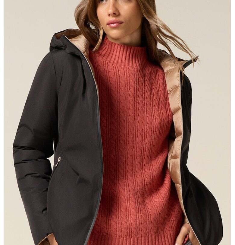 Двулицево зимно яке с качулка Oltre