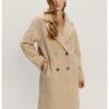 Двуредно палто с раздвоен ревер - Светло бежово GreenPoint