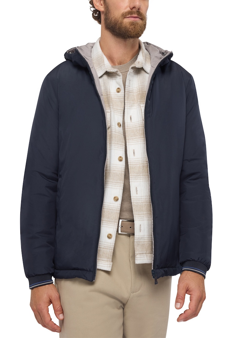 Двустранно яке Jharrod с качулка - Сив/Тъмносин Geox