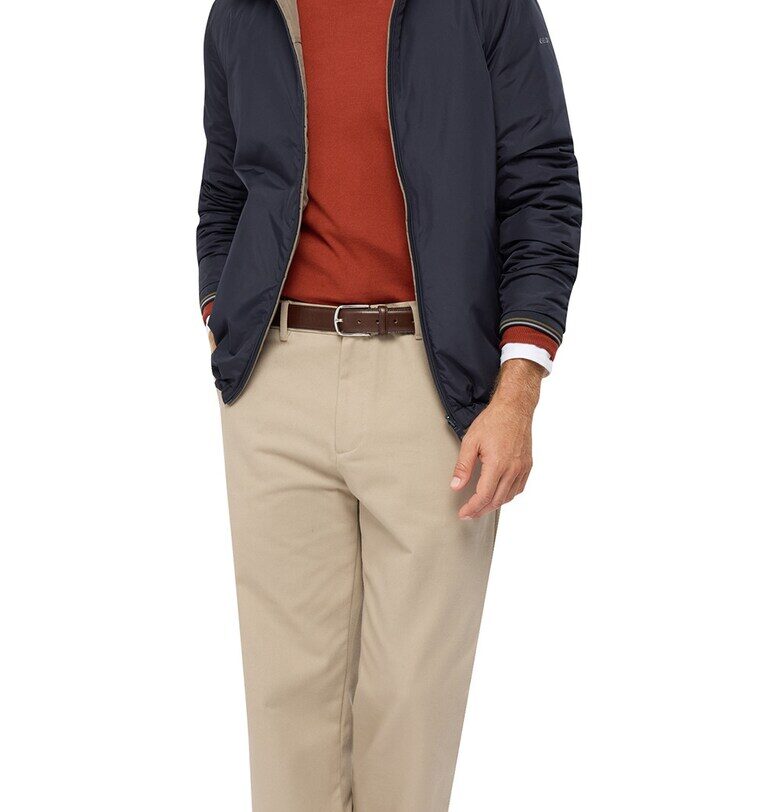 Двустранно яке Jharrod с качулка - Бежов/Тъмносин Geox