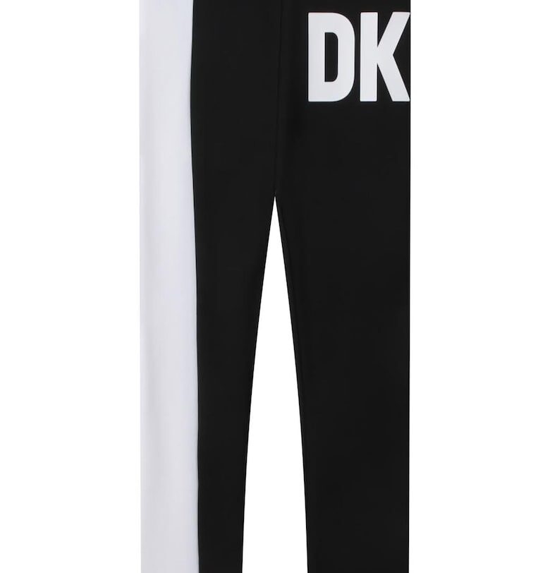 Двуцветен клин с лого - Бял/Черен DKNY