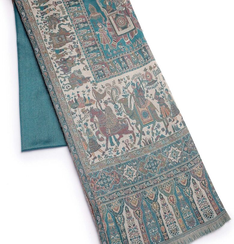 Десениран шал с незавършен подгъв AVANT-GARDE PARIS