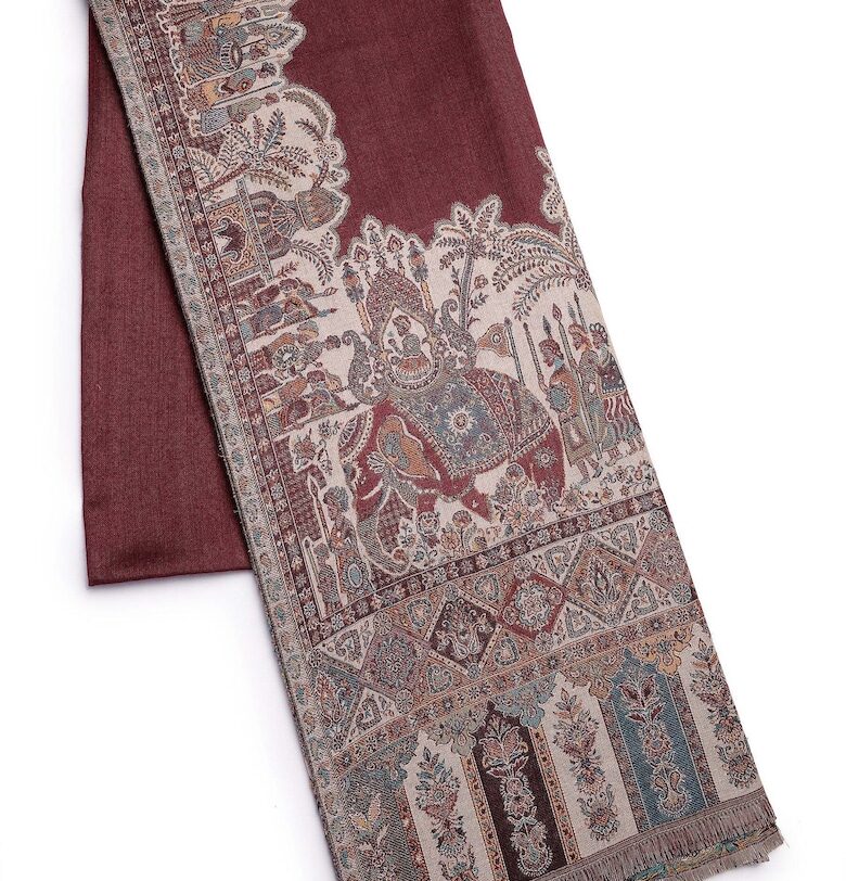 Десениран шал с незавършен подгъв AVANT-GARDE PARIS