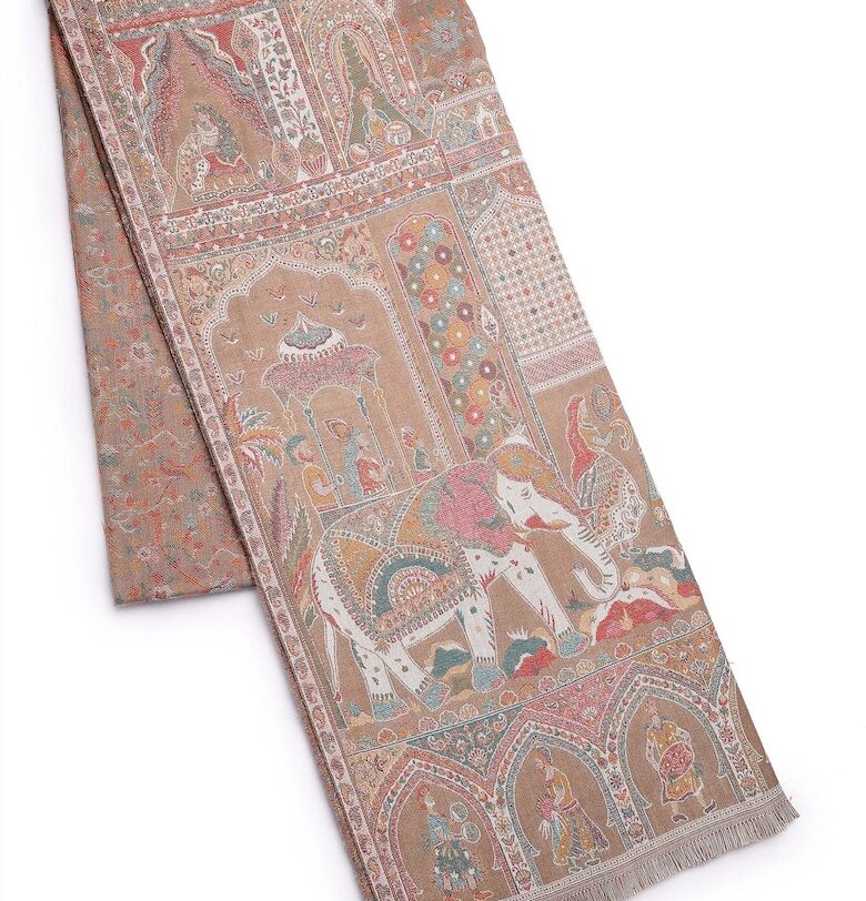 Десениран шал с незавършен подгъв AVANT-GARDE PARIS