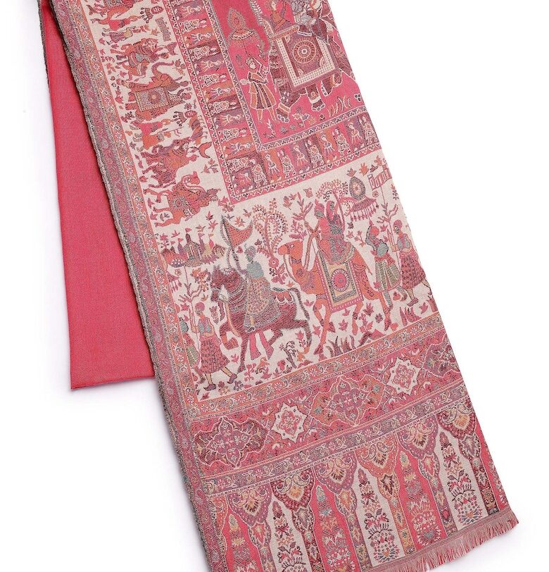 Десениран шал с незавършен подгъв AVANT-GARDE PARIS