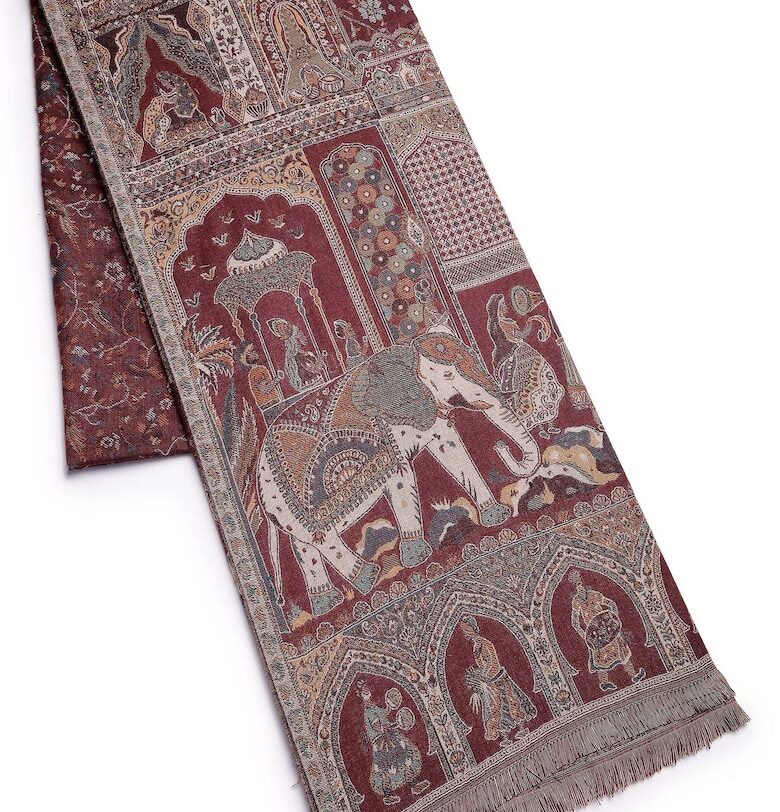 Десениран шал с незавършен подгъв AVANT-GARDE PARIS