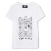 Детска тениска Karl Lagerfeld за момичета - Z30494 10 - Памук/Модал - Бял KARL LAGERFELD KIDS