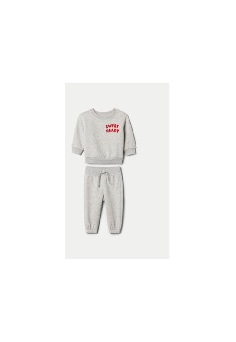 Детски анцуг - 304985508 - Памук/Полиестер - Сив - Сив GAP