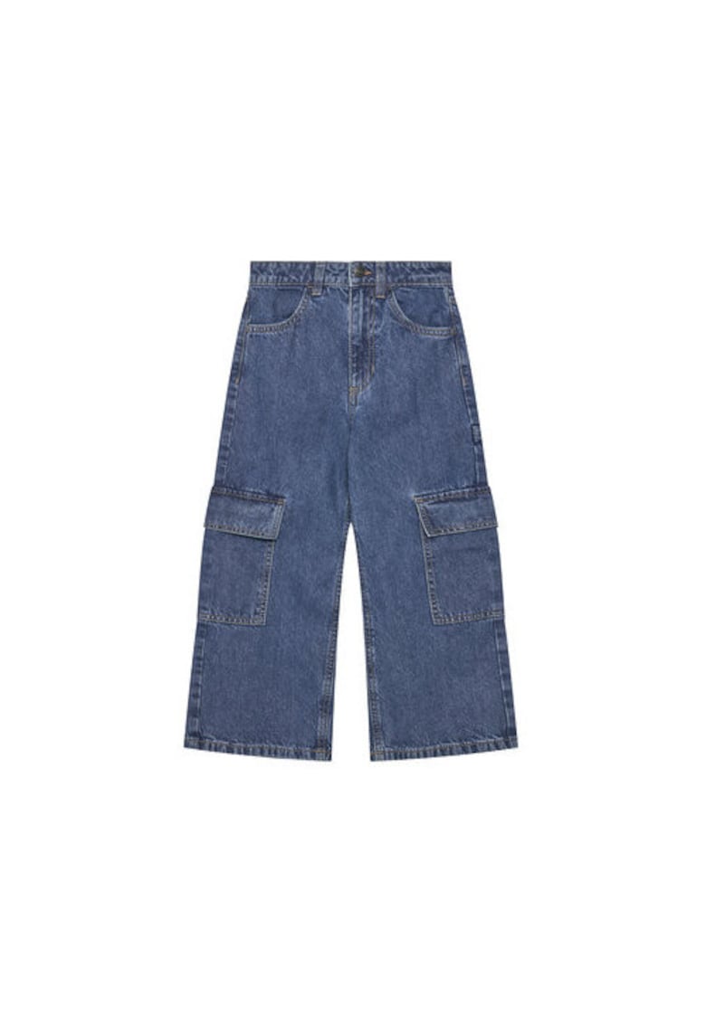 Детски панталон 4DW2CE035 - памук - син - Син United Colors of Benetton