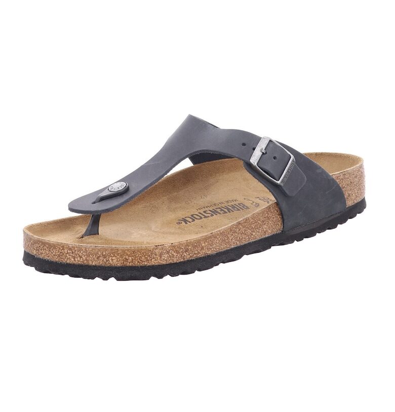 Джапанки  Gizeh - Естествена кожа - Черно/Кафяво - Birkenstock