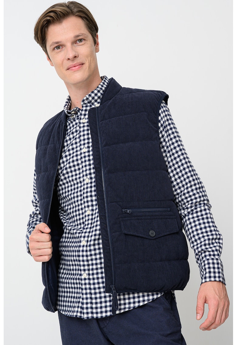 Джинсов ватиран елек - Ултрамарин синьо United Colors of Benetton