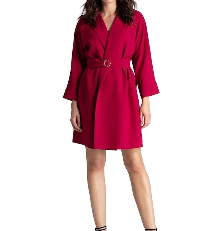 Дневна рокля 3142 - Ленитиф - Полиестер - Червена Lenitif