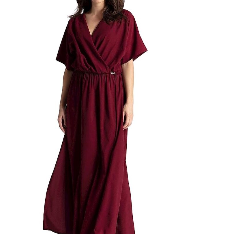 Дневна рокля 5902194372640 - Ленитиф - Полиестер/Вискоза - Червена - Lenitif