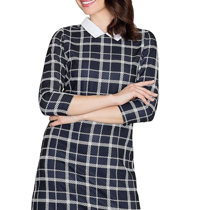 Дневна рокля - Ленитиф - Полиестер - Миди - Черна Lenitif