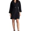 Дневна рокля - ленитиф - полиестер - черна - Lenitif