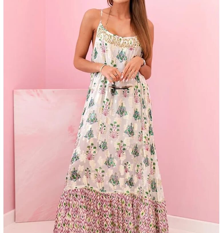 Дълга вискозна рокля - Kesi