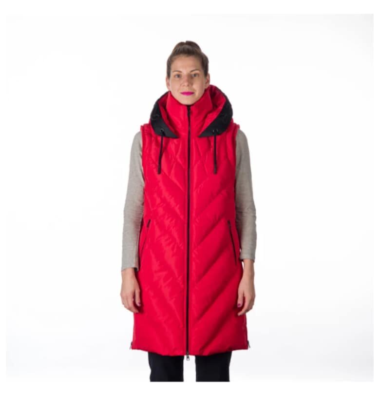 Дълга жилетка за жени -  3296514 - Полиестер - Червен NORTHFINDER