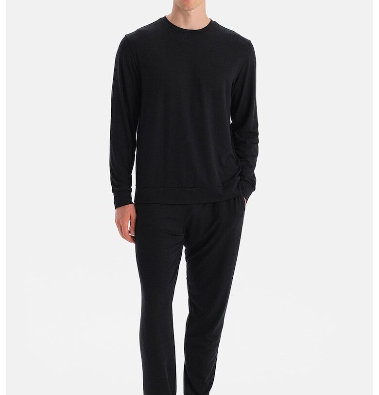 Дълга пижама с връзка - Избеляло черно DAGI