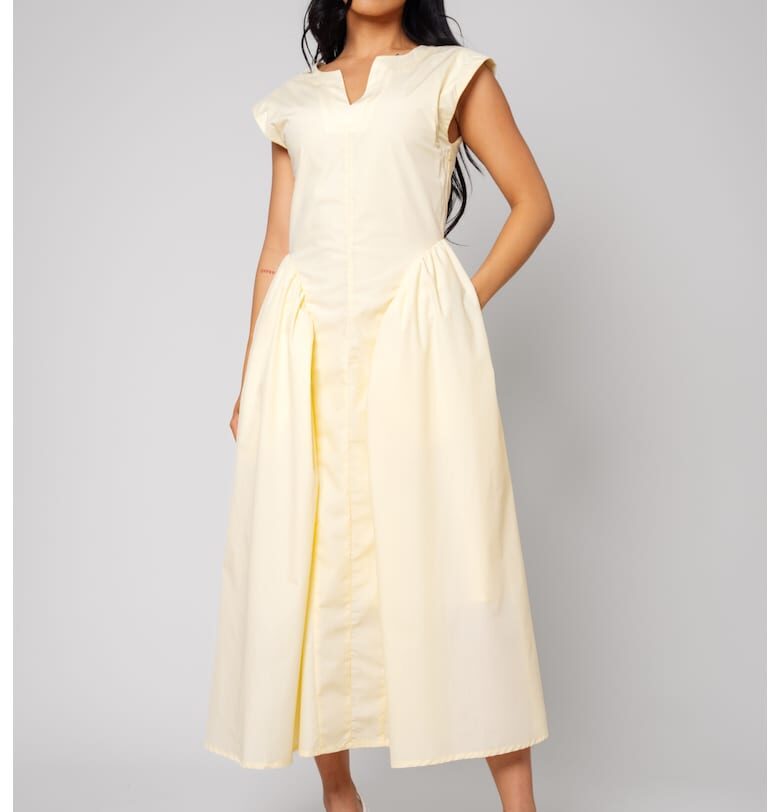 Дълга рокля Light Yellow 12689 uFIT