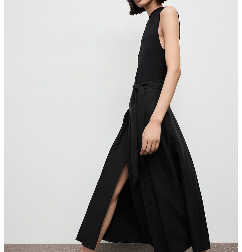 Дълга рокля без ръкави Mango