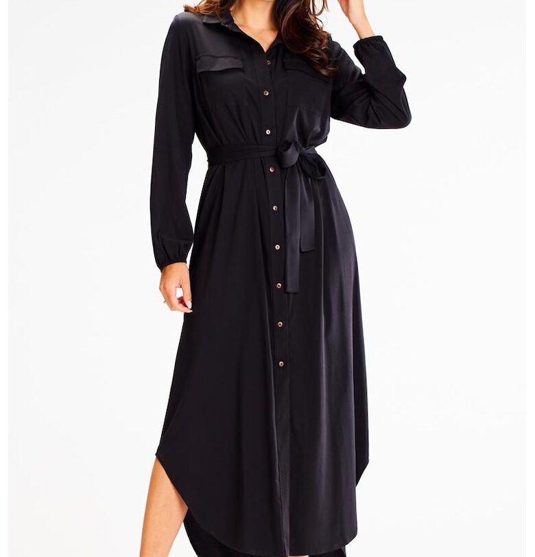 Дълга рокля с дълъг ръкав - Casual A601 awama