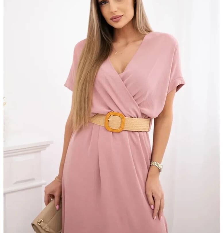 Дълга рокля с колан на талията - Kesi