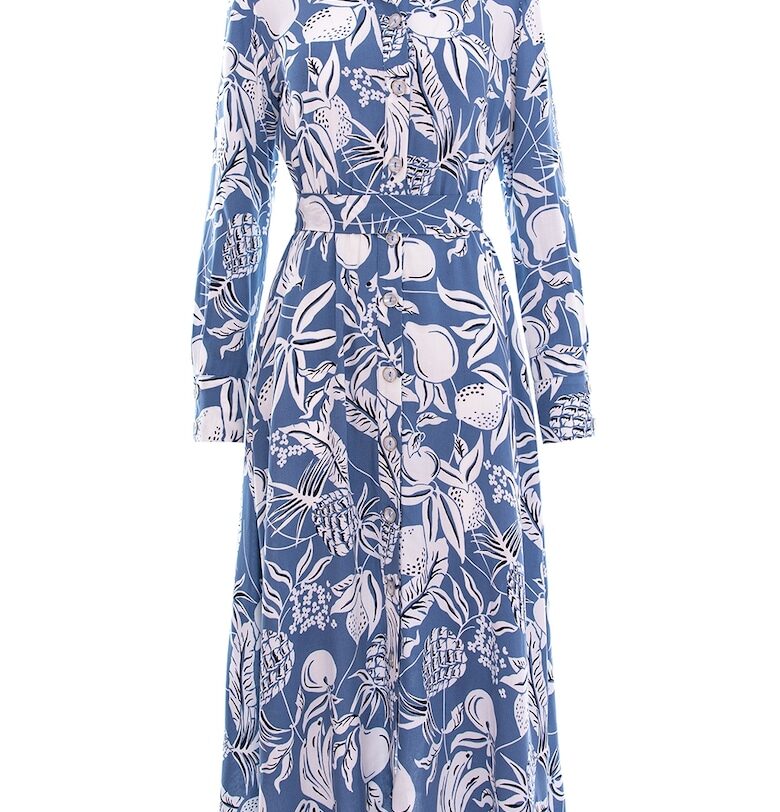 Дълга рокля с принт Couture de Marie