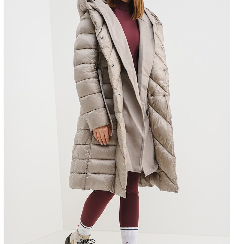 Дълго зимно яке Adina - Бежов Geographical Norway