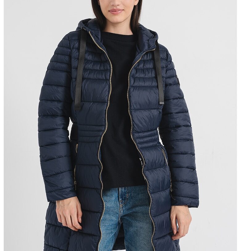 Дълго зимно яке Beya с джобове с цип - Тъмносин Geographical Norway