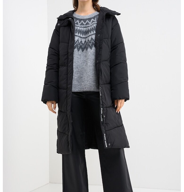 Дълго зимно яке - Черен Only