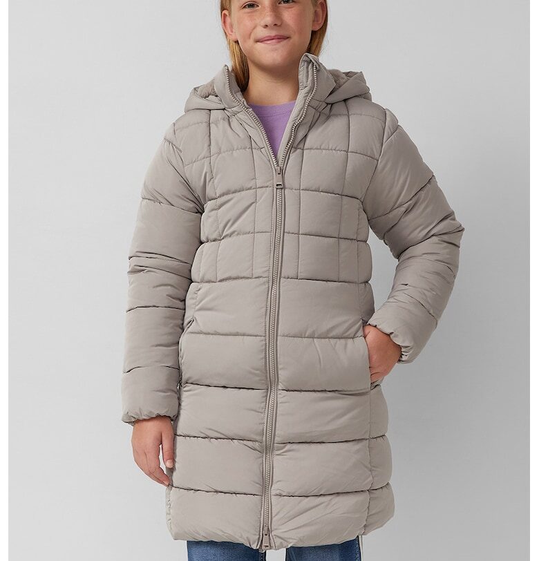 Дълго зимно яке с вата - Сиво-бежов sOliver