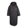 Дълго зимно яке с пухена вата и качулка - Черен Baldinini