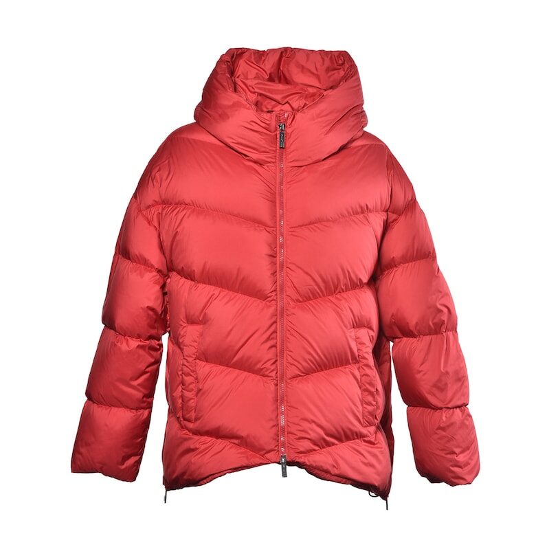 Дълго зимно яке с пухена вата с цепки с цип Baldinini